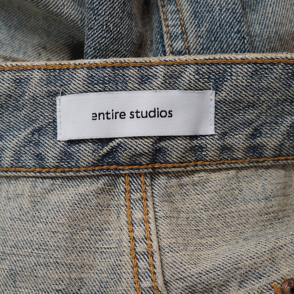 25SS Gem Jeans Surface Wave ヴィンテージ Vintage ウォッシュ 加工 7ポケットウェルトポケット 牛革パッチ ダーツ バレルレッグ ジーンズ ワイド デニム パンツ