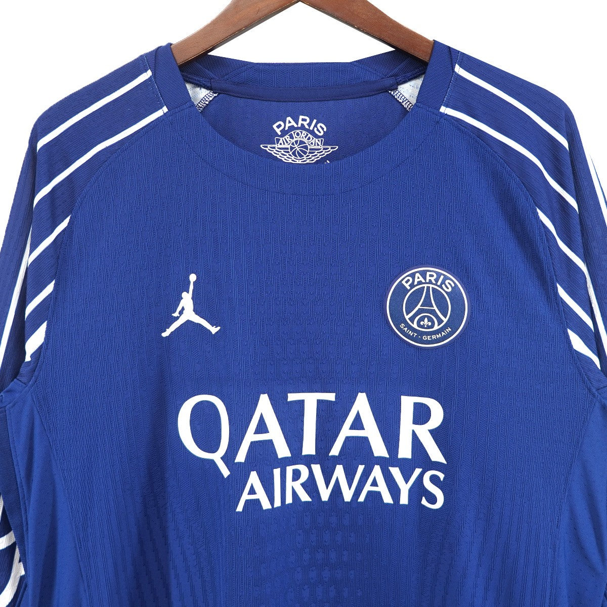 25SS PSG パリサンジェルマン Wings SGXジョーダン4th サッカー Jumpman ロゴスリーブ プリント オーセンティック ユニフォーム 長袖 ゲーム シャツ