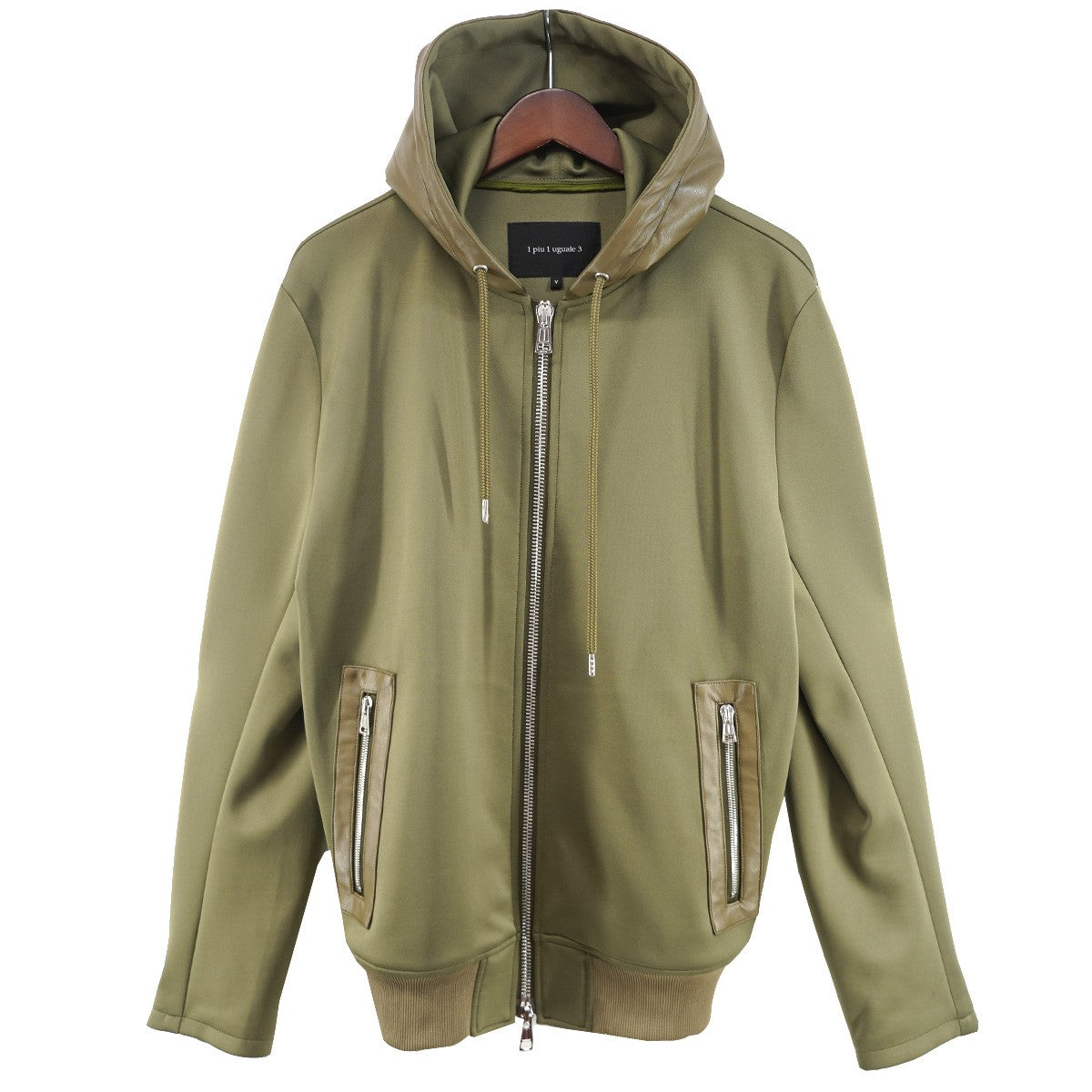 23AW RIDERS PARKA SCUBA DOUBLE JERSEYスキューバダブルジャージ素材 切替 ラッカーニ サイド ミリタリージップ ライダース パーカー