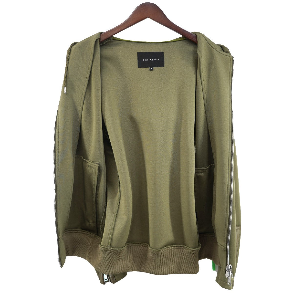 23AW RIDERS PARKA SCUBA DOUBLE JERSEYスキューバダブルジャージ素材 切替 ラッカーニ サイド ミリタリージップ ライダース パーカー