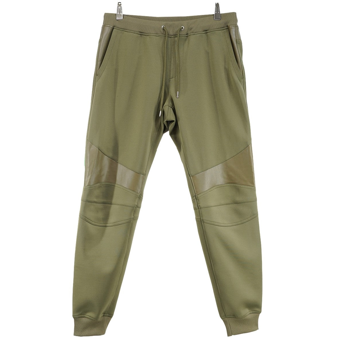 20AW BIKER RIB PANTS ／ SCUBA DOUBLE JERSEY スキューバダブルジャージ素材 蛇腹状 切替 パッチ ジップ ポケット バイカー ジョガー イージー パンツ