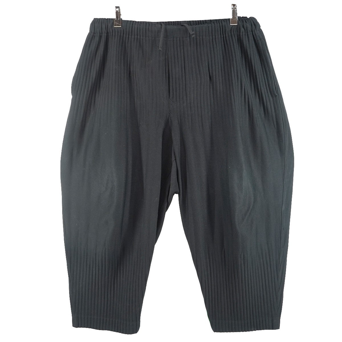 25SS BASICS ベーシックス クロップド消しプリーツ アンクル丈 ボタン前開き ワイド テーパード イージー パンツ