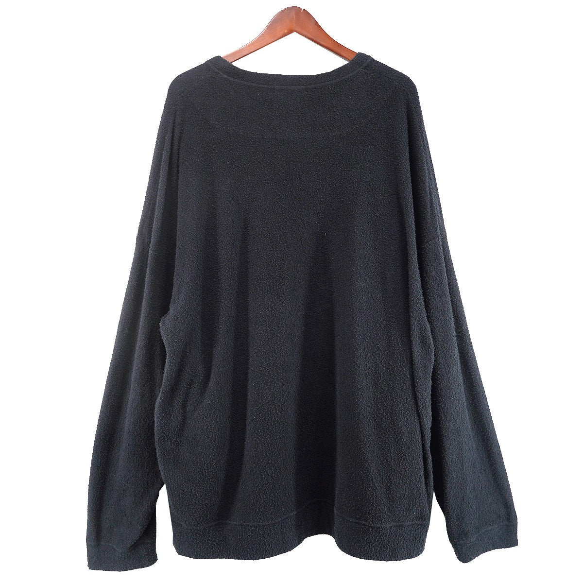 25AW バッチ刺繍パイルL／S TEE グラフィックバッジ 缶 ワッペンスリットポケット オーバーサイズ ドロップショルダー ロンT ロングスリーブ 長袖Tシャツ