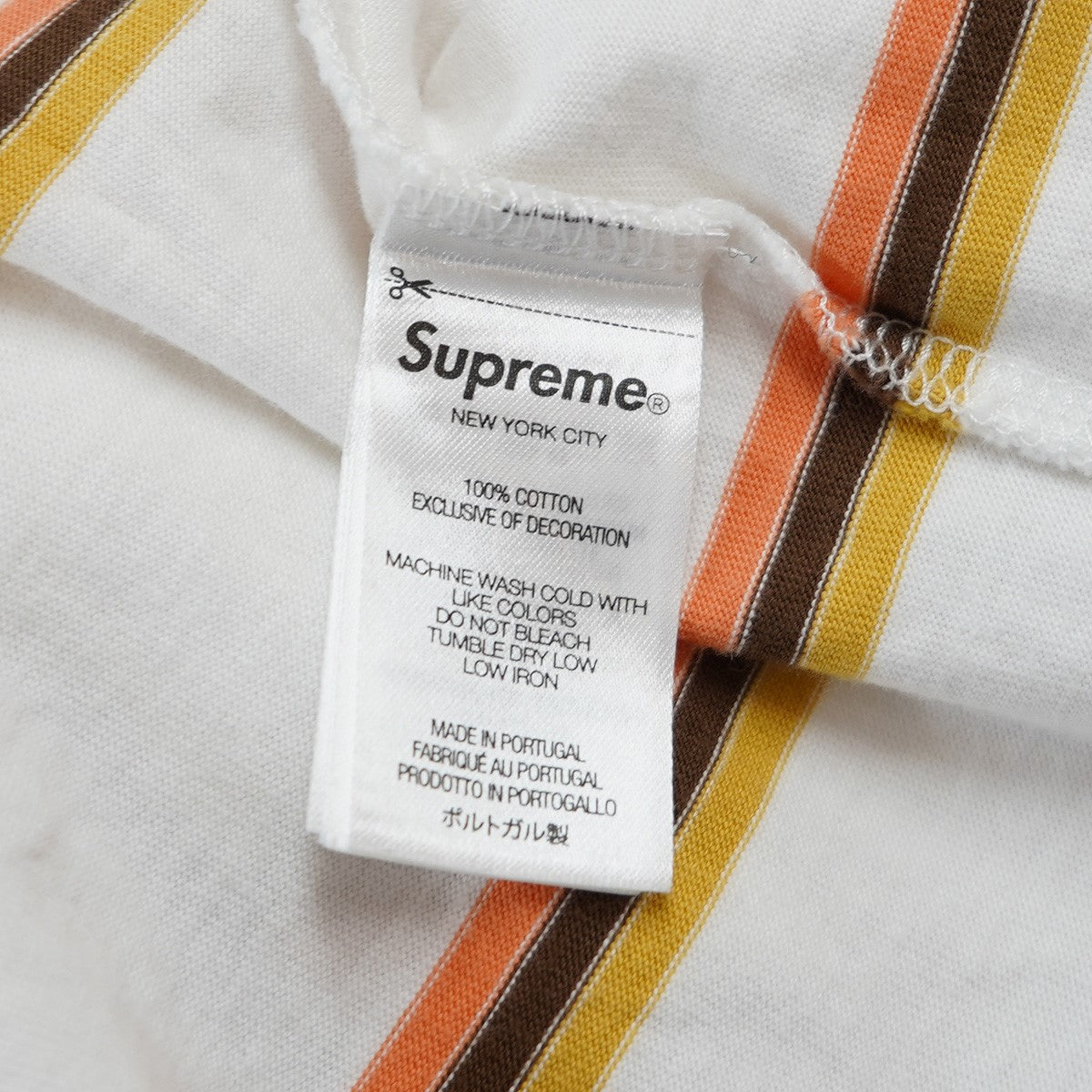 24AW Stripe S／S Topマルチボーダー クラシック ロゴ 刺繍  Tシャツ