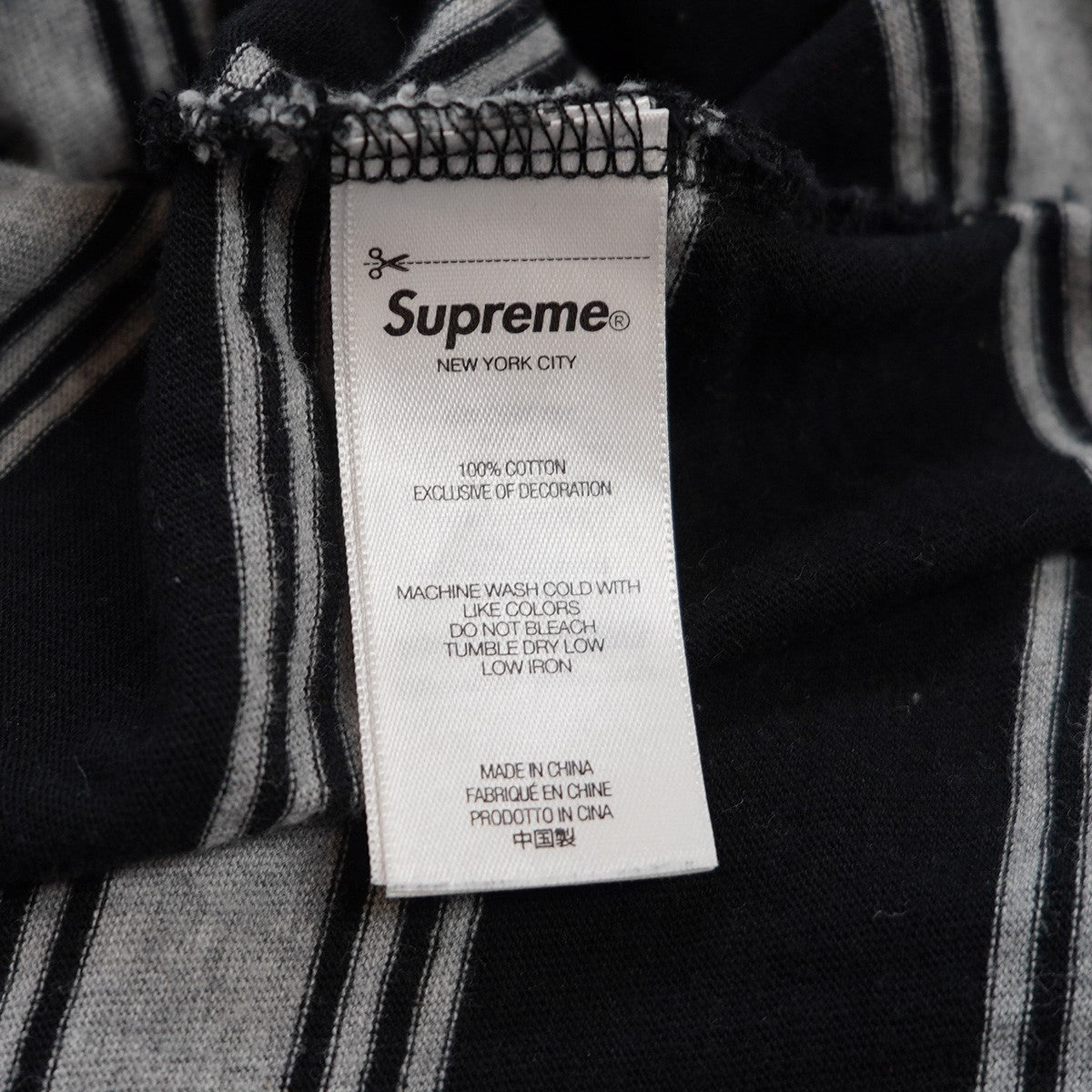 25AW Stripe Pocket L／S Top マルチボーダー ポケット クラシック ロゴ 刺繍ロングスリーブ 長袖 ロンT Tシャツ