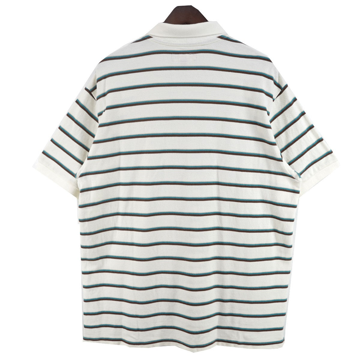 26SS Washed Stripe Polo ウォッシュド加工マルチストライプ オールドイングリッシュ ロゴ 刺繍 半袖 ポロシャツ