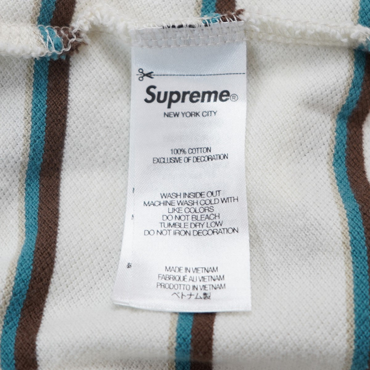 26SS Washed Stripe Polo ウォッシュド加工マルチストライプ オールドイングリッシュ ロゴ 刺繍 半袖 ポロシャツ