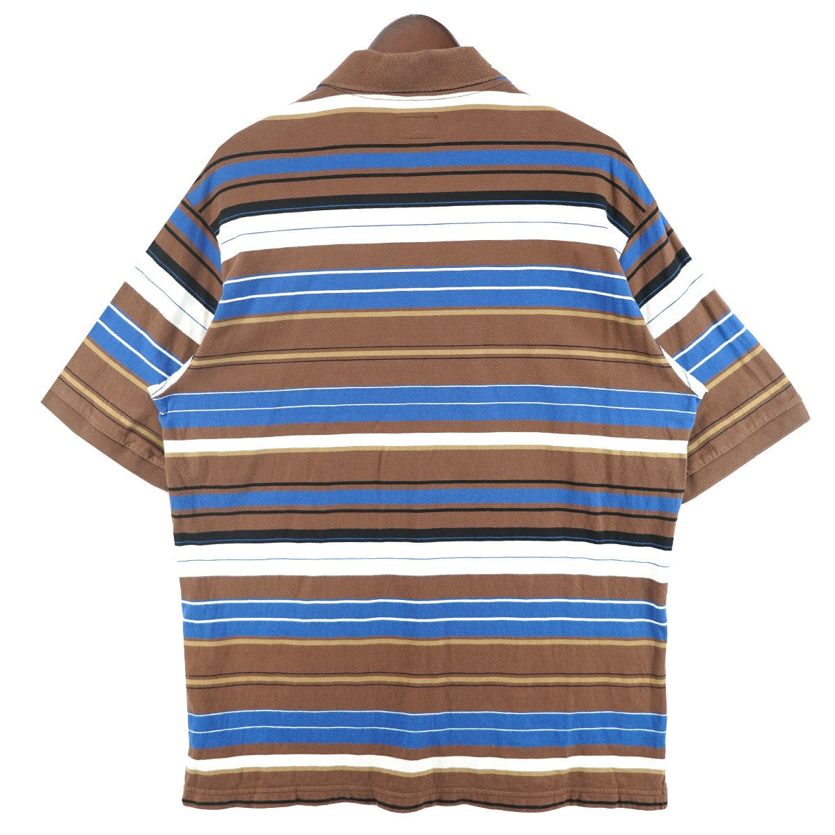 23SS Multi Stripe Poloマルチボーダー 2ボタン ポケット クラシック ロゴ 半袖 ポロシャツ