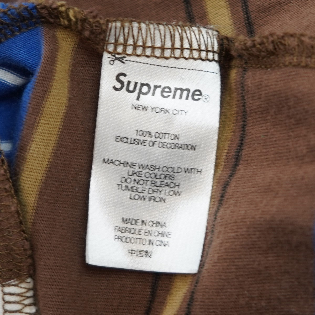 23SS Multi Stripe Poloマルチボーダー 2ボタン ポケット クラシック ロゴ 半袖 ポロシャツ