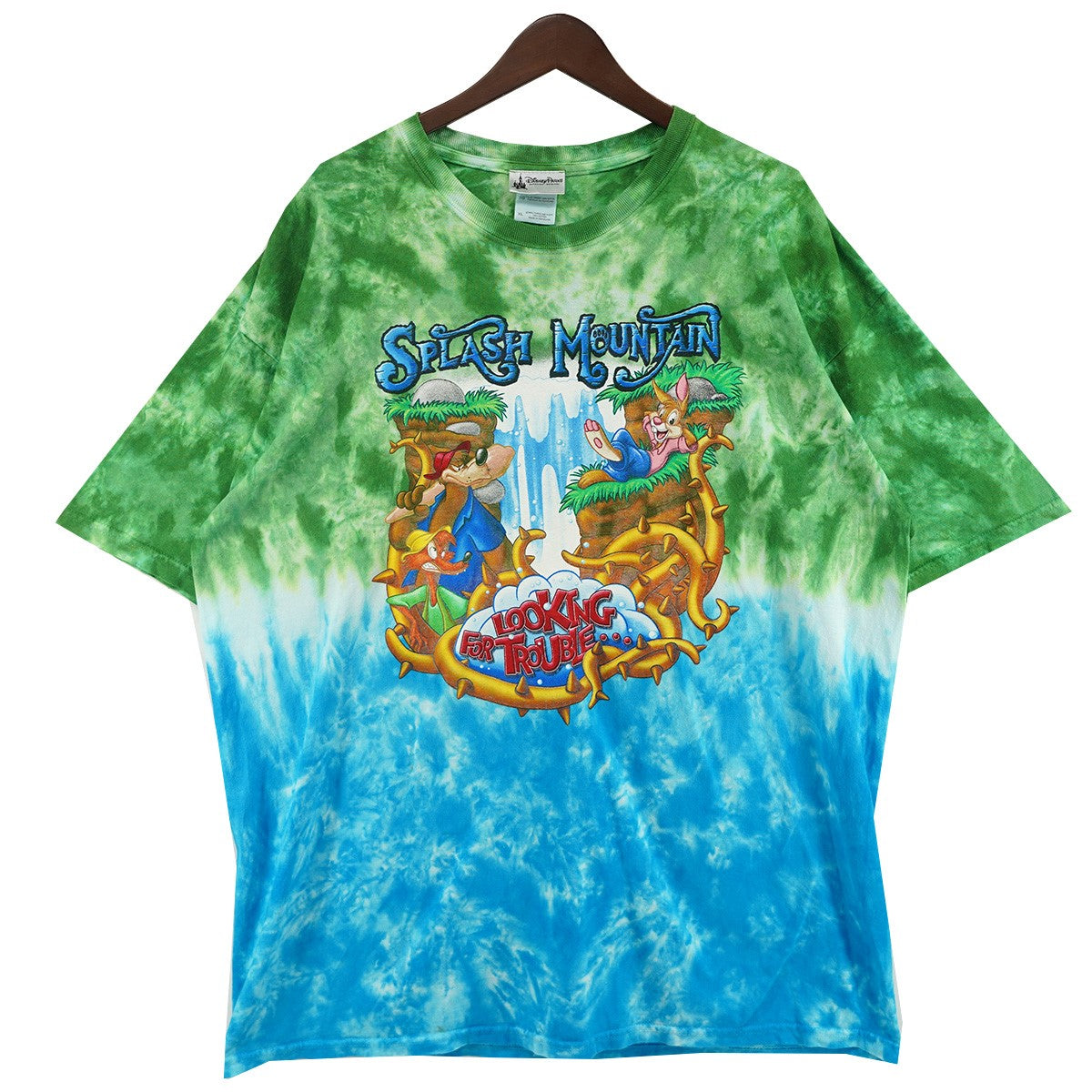 00s Disney PARKS Splash Mountain Looking For Trouble T-Shirtスプラッシュマウンテン うさぎどん きつねどん くまどん ディズニー Tシャツ