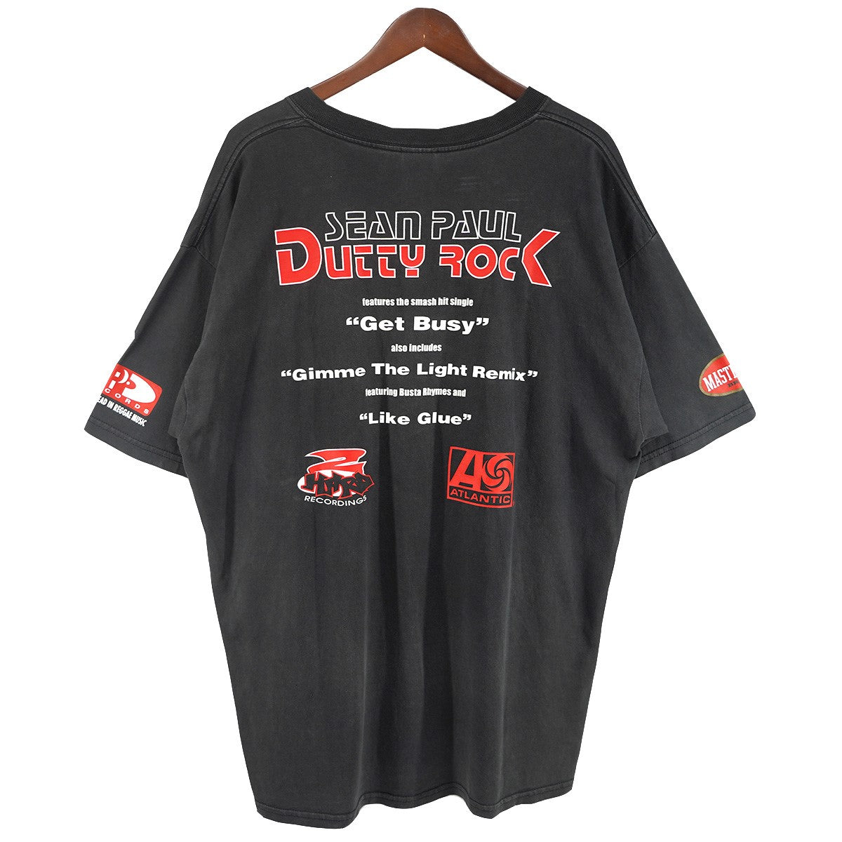 03s Sean Paul Dutty Rock ショーン ポール ダッティロック プロモ GILDAN レゲエフロント バック 袖 プリント レーベル ボックスシルエット 半袖 Tシャツ