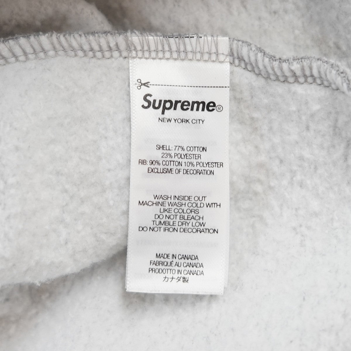 26SS Plaid Arc Crewneck Heather Greyプレイド チェック アーチ ロゴ クルーネック スウェット トレーナー