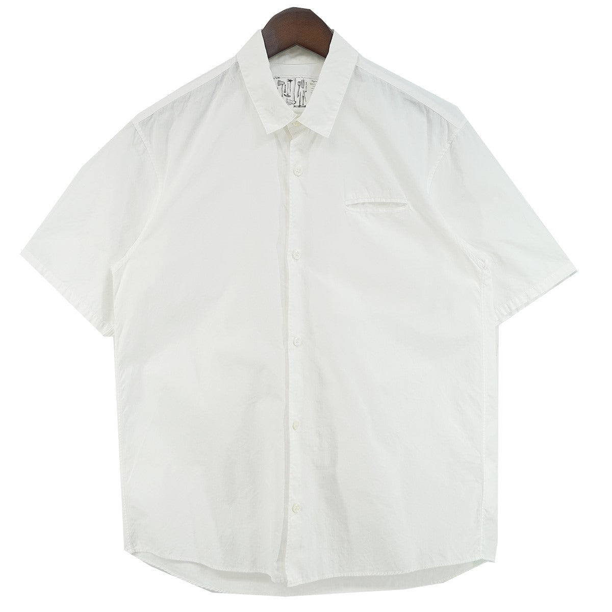 STANDARD SHIRT1 コットンブロード生地 Digawel Works工具タグ 両玉縁 スリットポケット 半袖 レギュラー カラー 開襟 シャツ