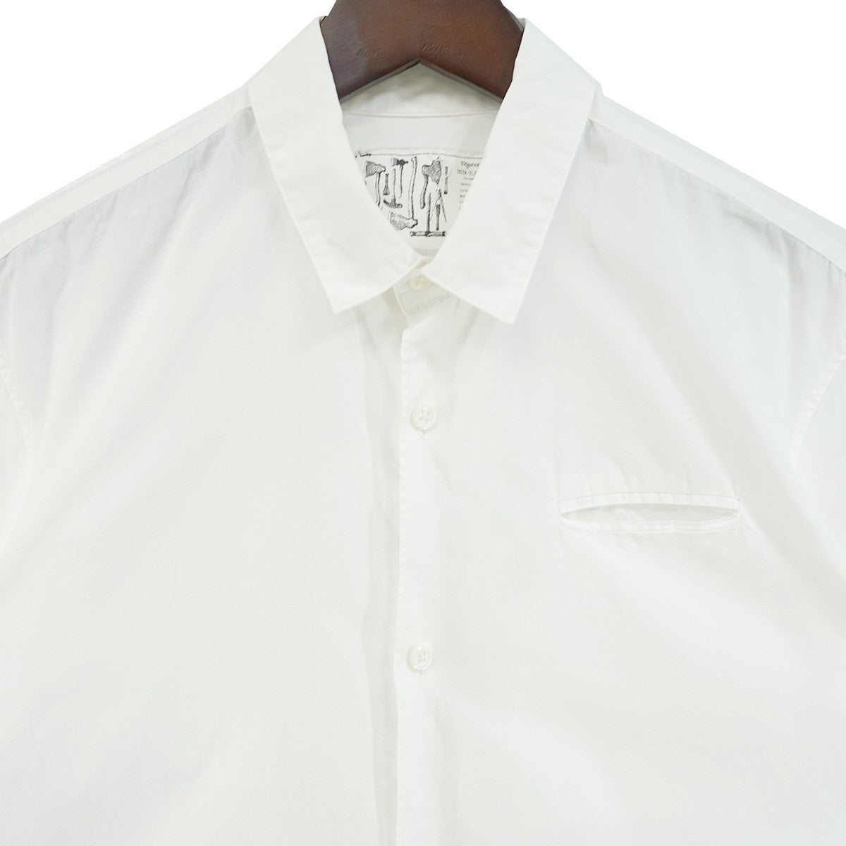 STANDARD SHIRT1 コットンブロード生地 Digawel Works工具タグ 両玉縁 スリットポケット 半袖 レギュラー カラー 開襟 シャツ