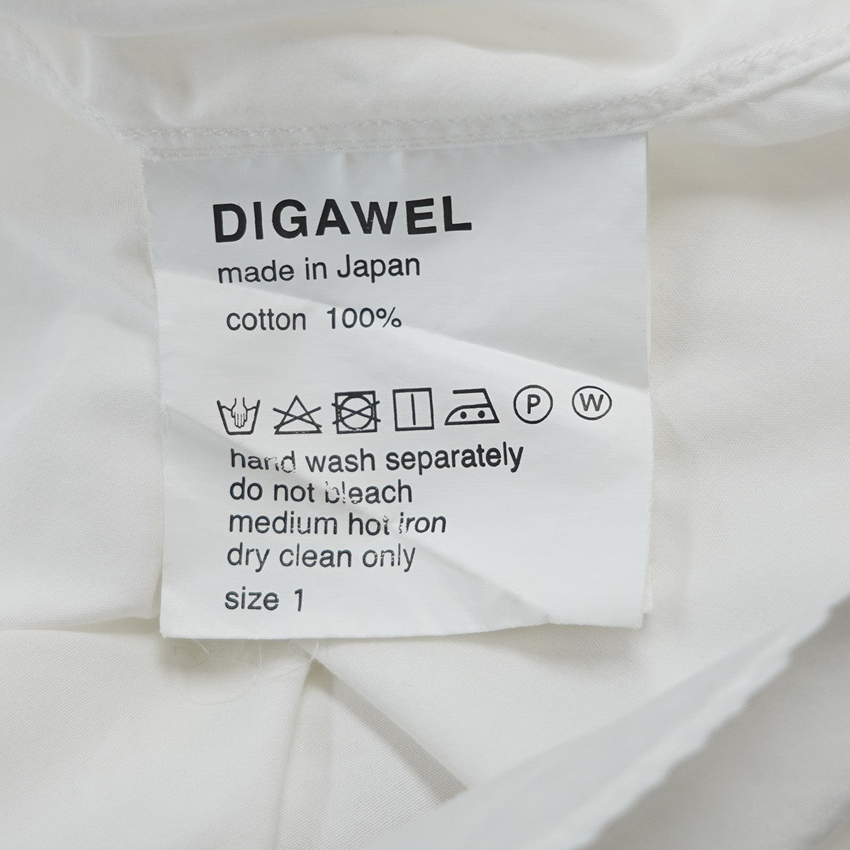 STANDARD SHIRT1 コットンブロード生地 Digawel Works工具タグ 両玉縁 スリットポケット 半袖 レギュラー カラー 開襟 シャツ