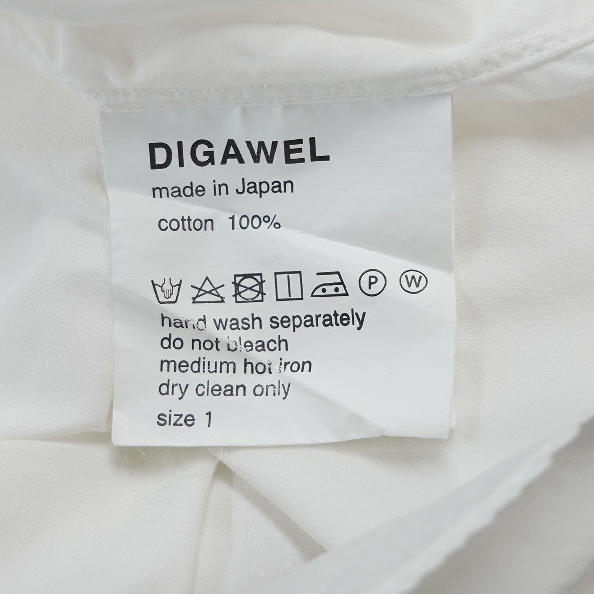 STANDARD SHIRT1 コットンブロード生地 Digawel Works工具タグ 両玉縁 スリットポケット 半袖 レギュラー カラー 開襟 シャツ