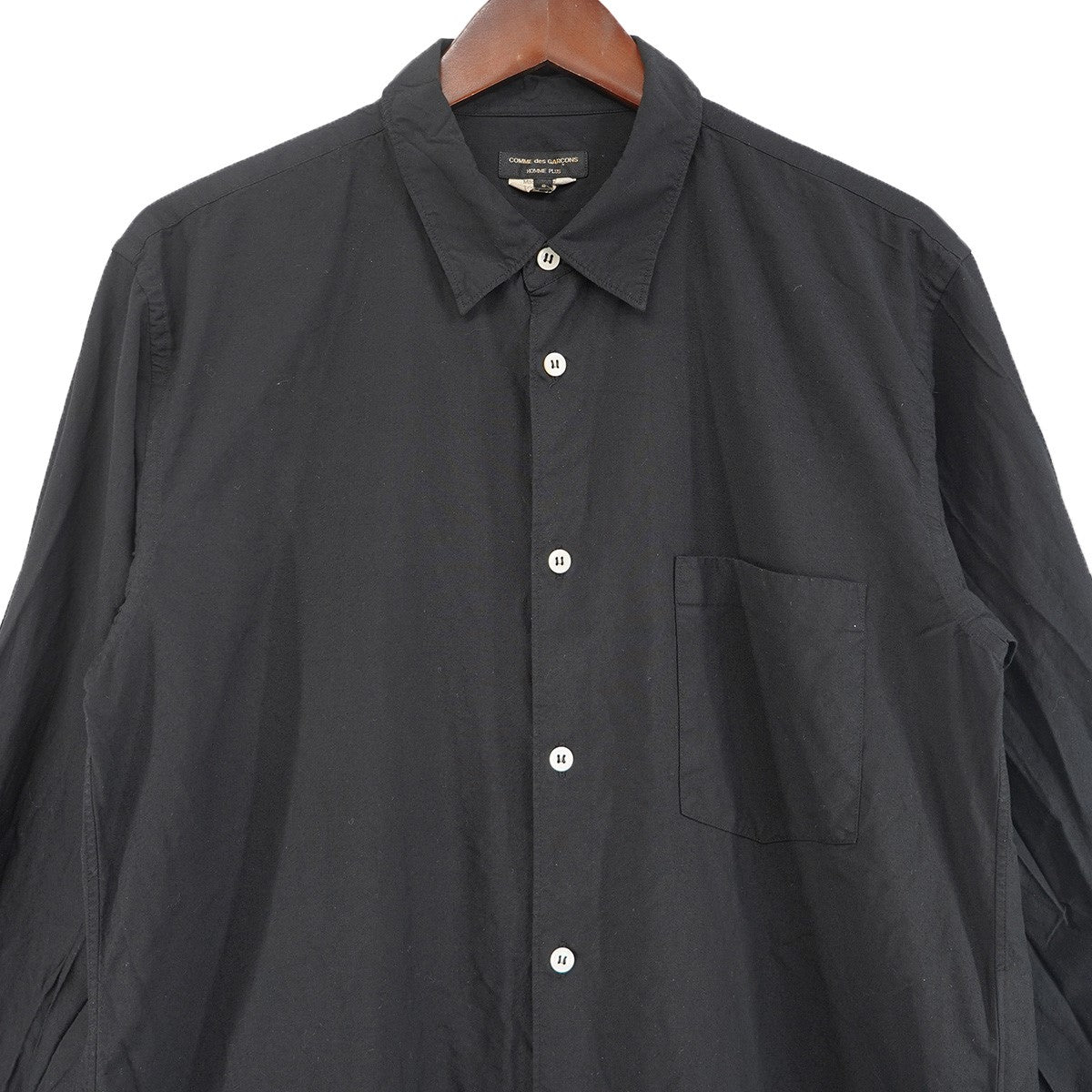 Polyester Long Shirt ポリエステル縮絨ドレープ カフス ポケット ロング丈 長袖 シャツ