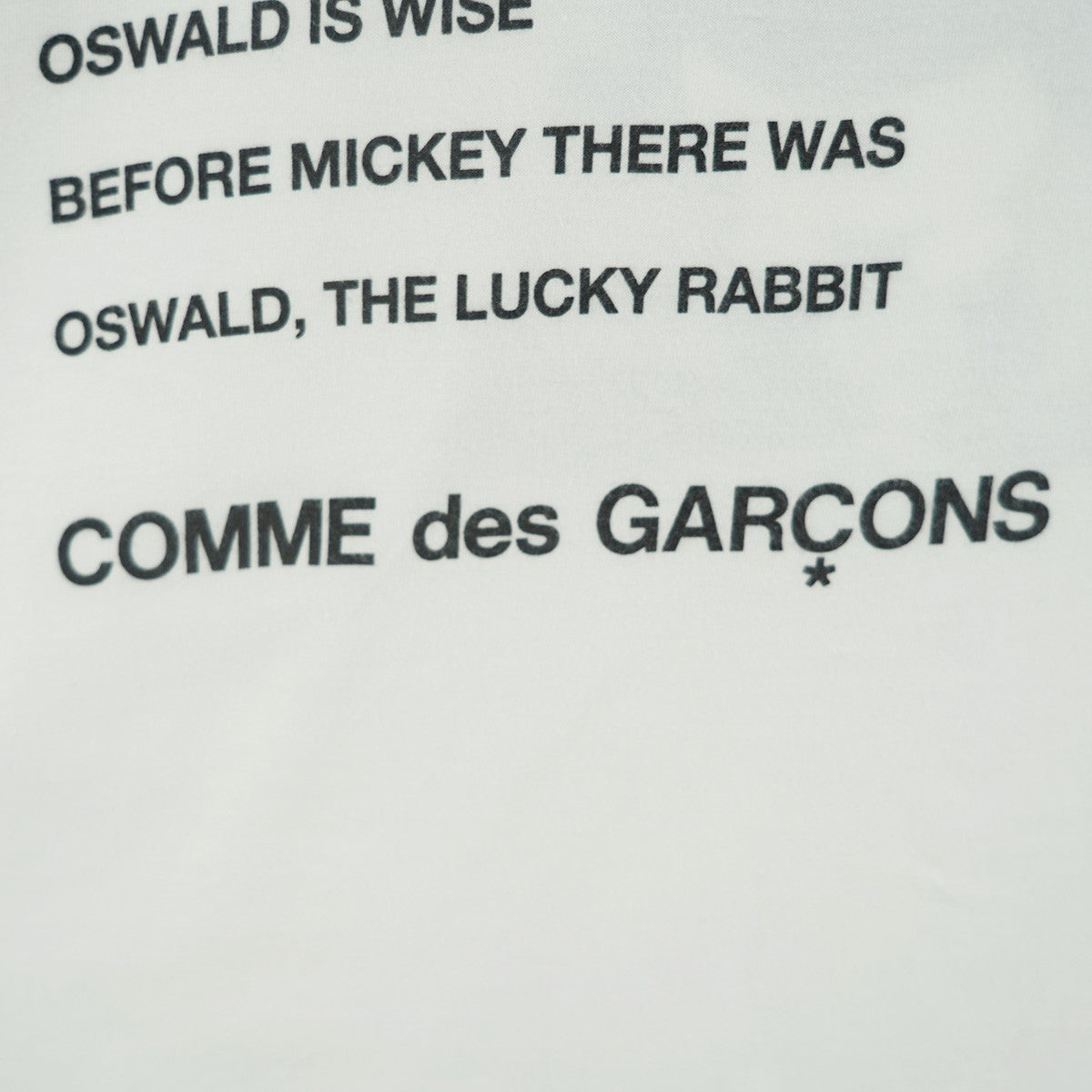 07SS OSWALD THE LUCKY RABBIT PRINT T-SHIRT 限定販売アーカイブ しあわせウサギのオズワルド タイポグラフィ ロゴ プリント 半袖 Tシャツ