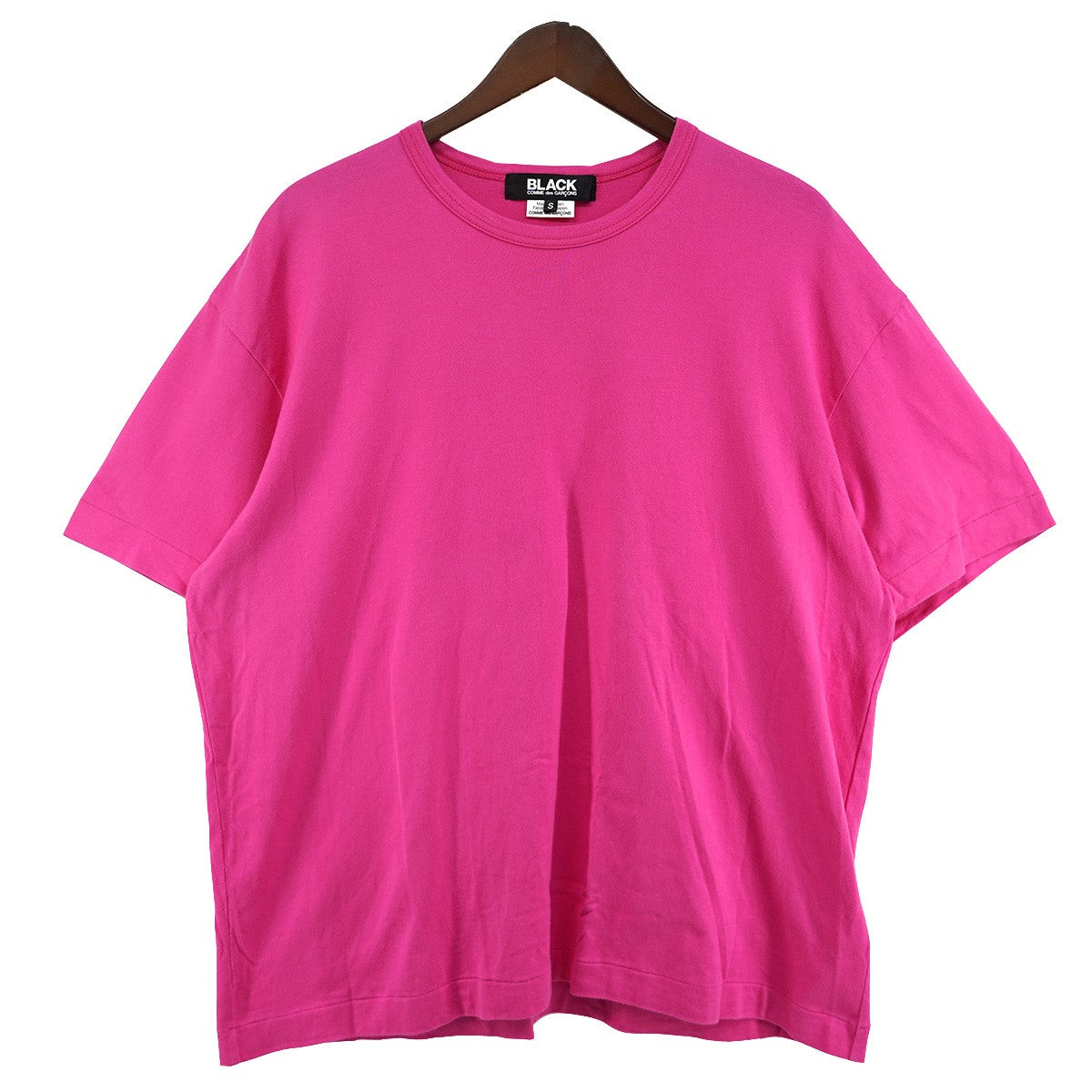 BLACK COMME des GARCONS 25AW コーマ天竺コットン オーバーシルエット ドロップショルダー ワンポイントロゴ 半袖 Tシャツ 古着・中古-1枚目のアイテム画像