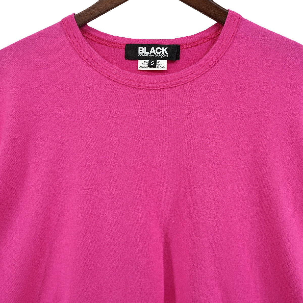 BLACK COMME des GARCONS 25AW コーマ天竺コットン オーバーシルエット ドロップショルダー ワンポイントロゴ 半袖 Tシャツ 古着・中古-2枚目のアイテム画像