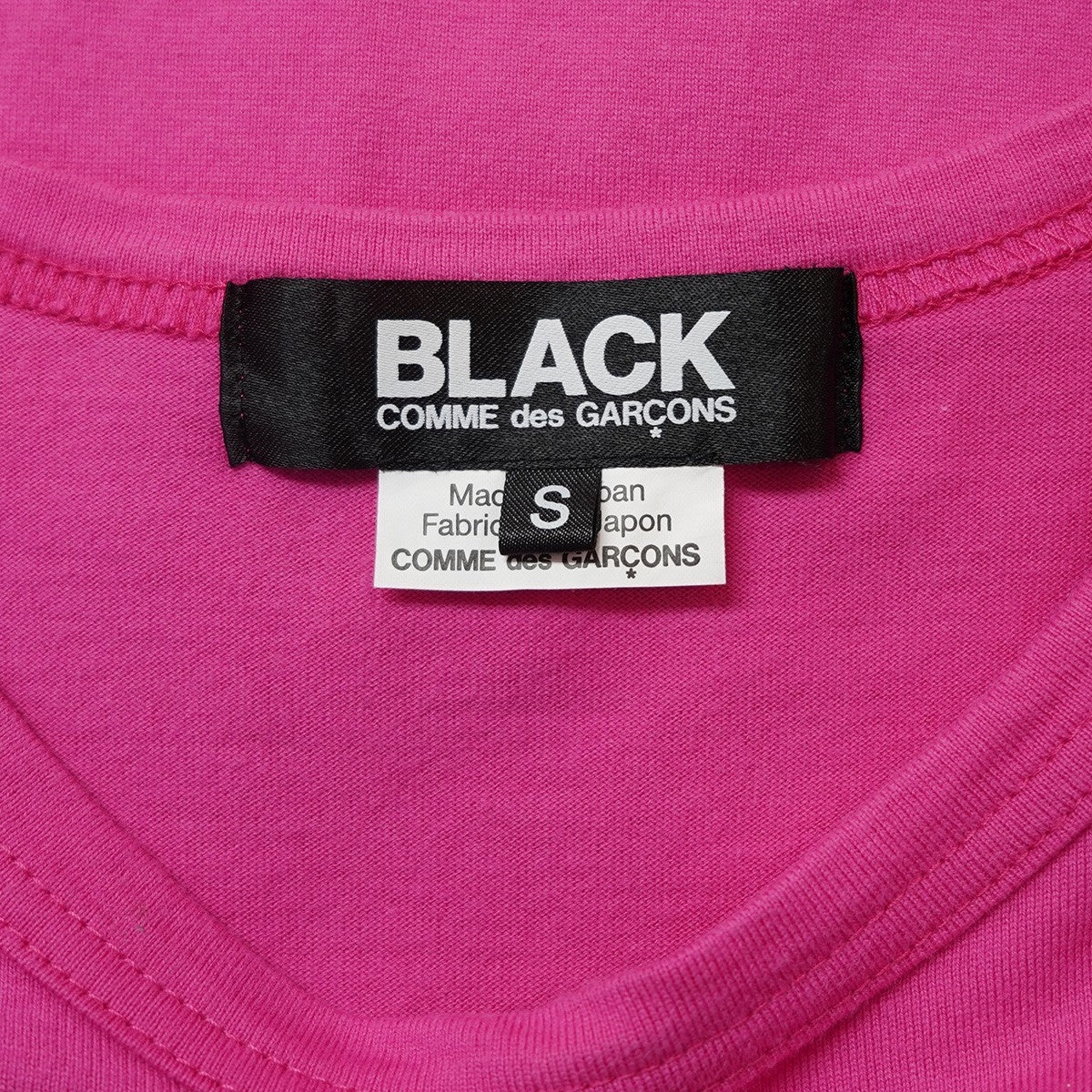 BLACK COMME des GARCONS 25AW コーマ天竺コットン オーバーシルエット ドロップショルダー ワンポイントロゴ 半袖 Tシャツ 古着・中古-5枚目のアイテム画像