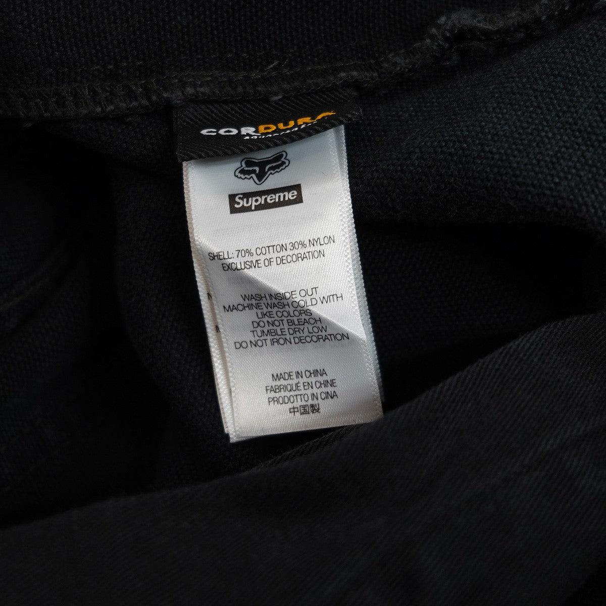 25AW Fox Racing Cordura Baggy Jean コラボ Cordura ダブルネーム ロゴ刺繍FOX刻印ボタン 5ポケット バギージーンズ ワイド デニム パンツ