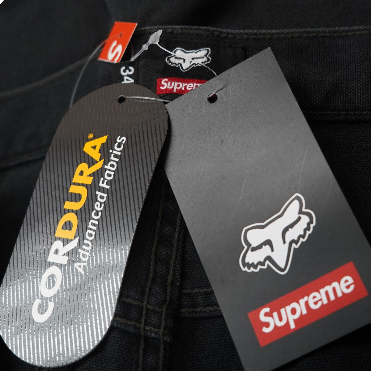 25AW Fox Racing Cordura Baggy Jean コラボ Cordura ダブルネーム ロゴ刺繍FOX刻印ボタン 5ポケット バギージーンズ ワイド デニム パンツ