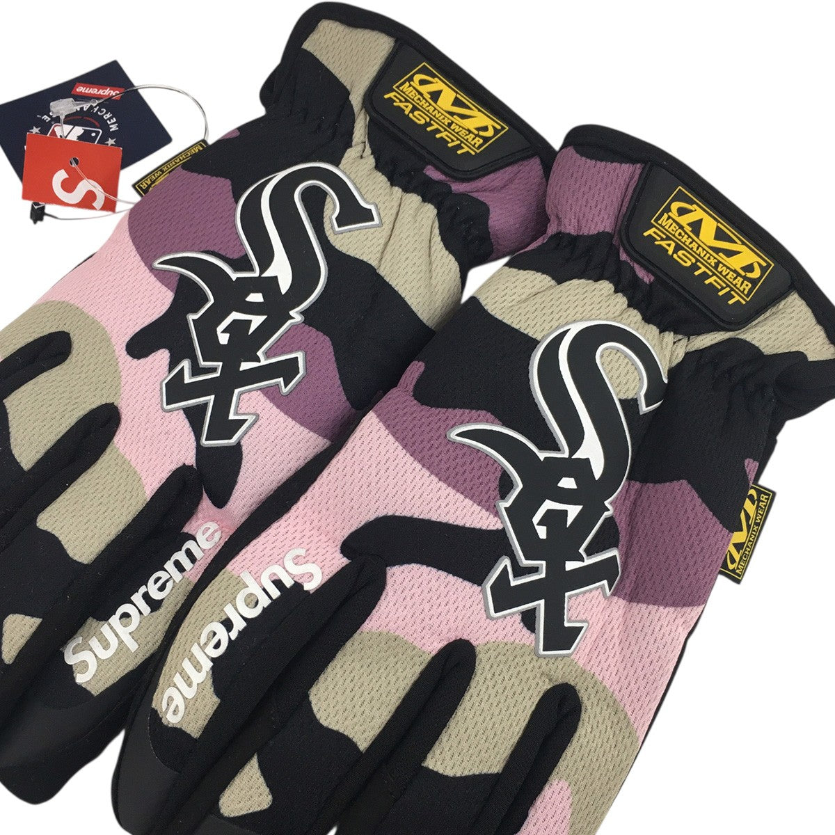 25AW Mechanix x MLB FastFit Teams Gloves Pink Camoロゴ メカニックス x MLB ファストフィット チームズ グローブ 手袋