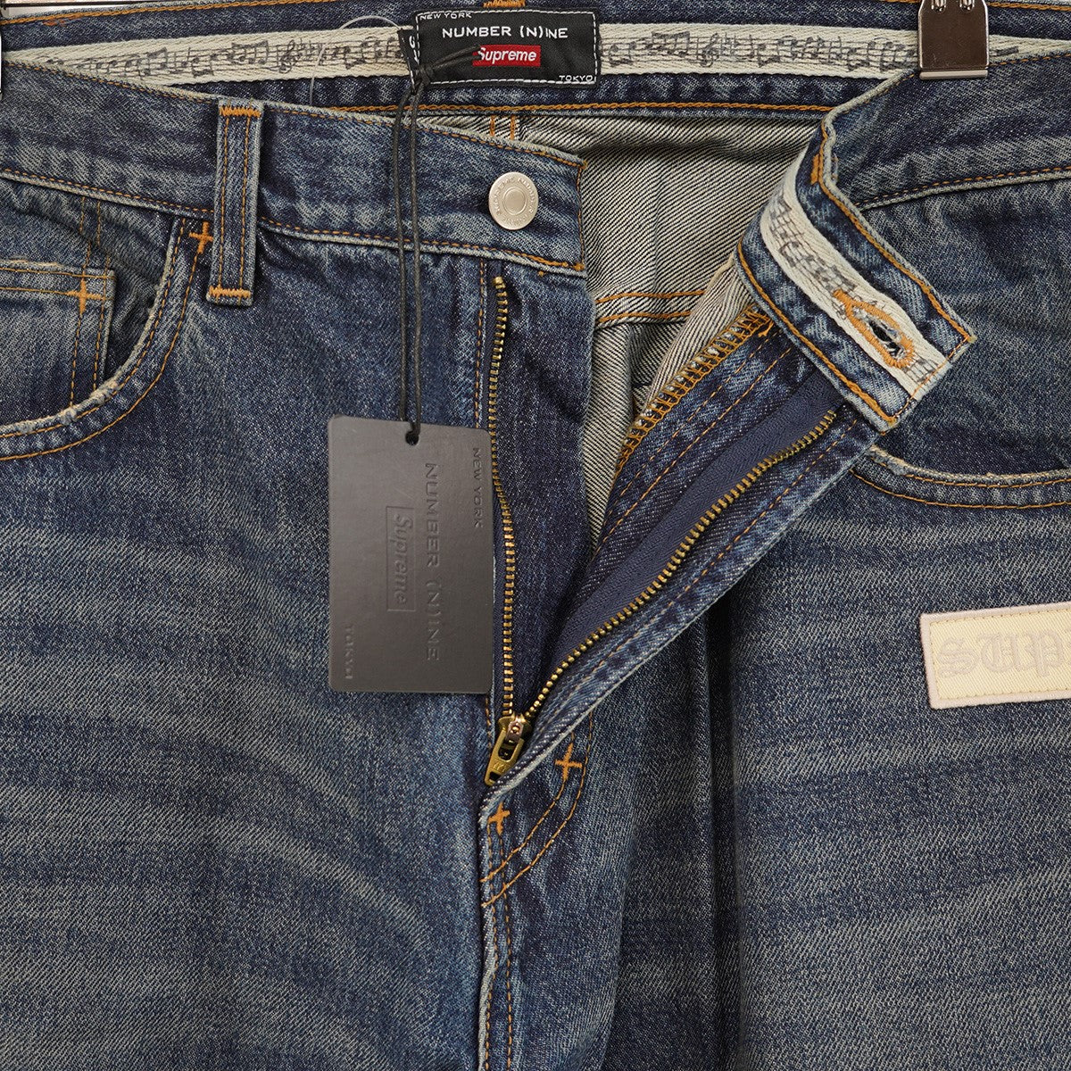 25AW Number (N)ine Patches Loose Fit Jean ヴィンテージ Vintage ダメージウォッシュ 加工ロゴ ワッペン ルーズフィット セルビッジ デニム