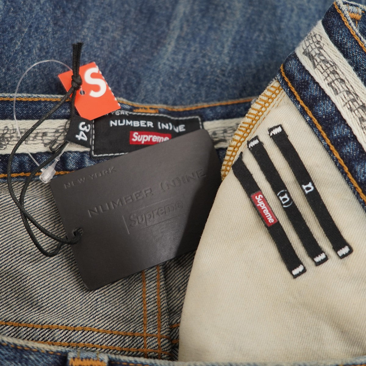 25AW Number (N)ine Patches Loose Fit Jean ヴィンテージ Vintage ダメージウォッシュ 加工ロゴ ワッペン ルーズフィット セルビッジ デニム