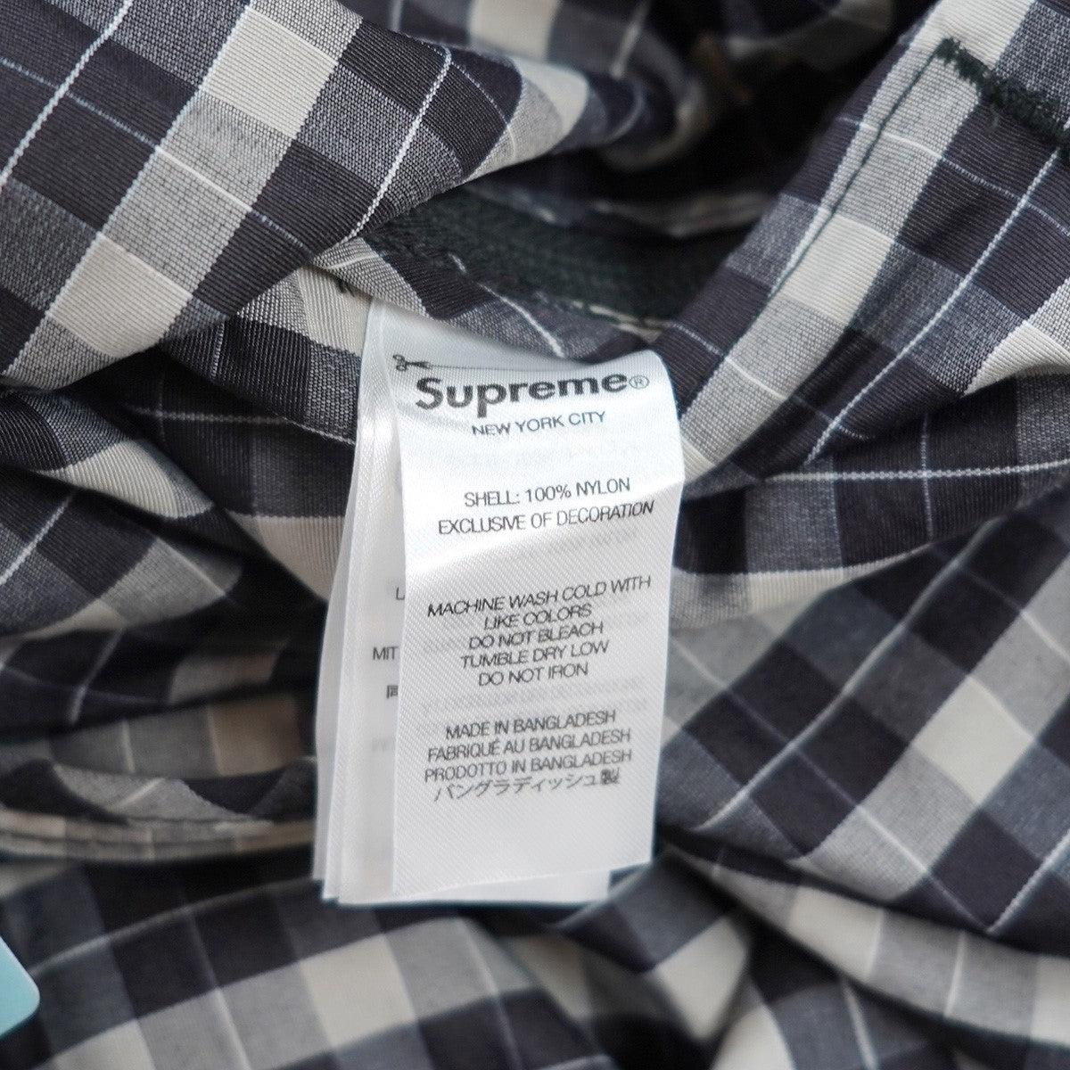 25AW Plaid Warm Up Pant サプレックス Supplexナイロンプレイド チェック サイド ジップ ロゴ刺繍 トラック ウォームアップ イージー パンツ