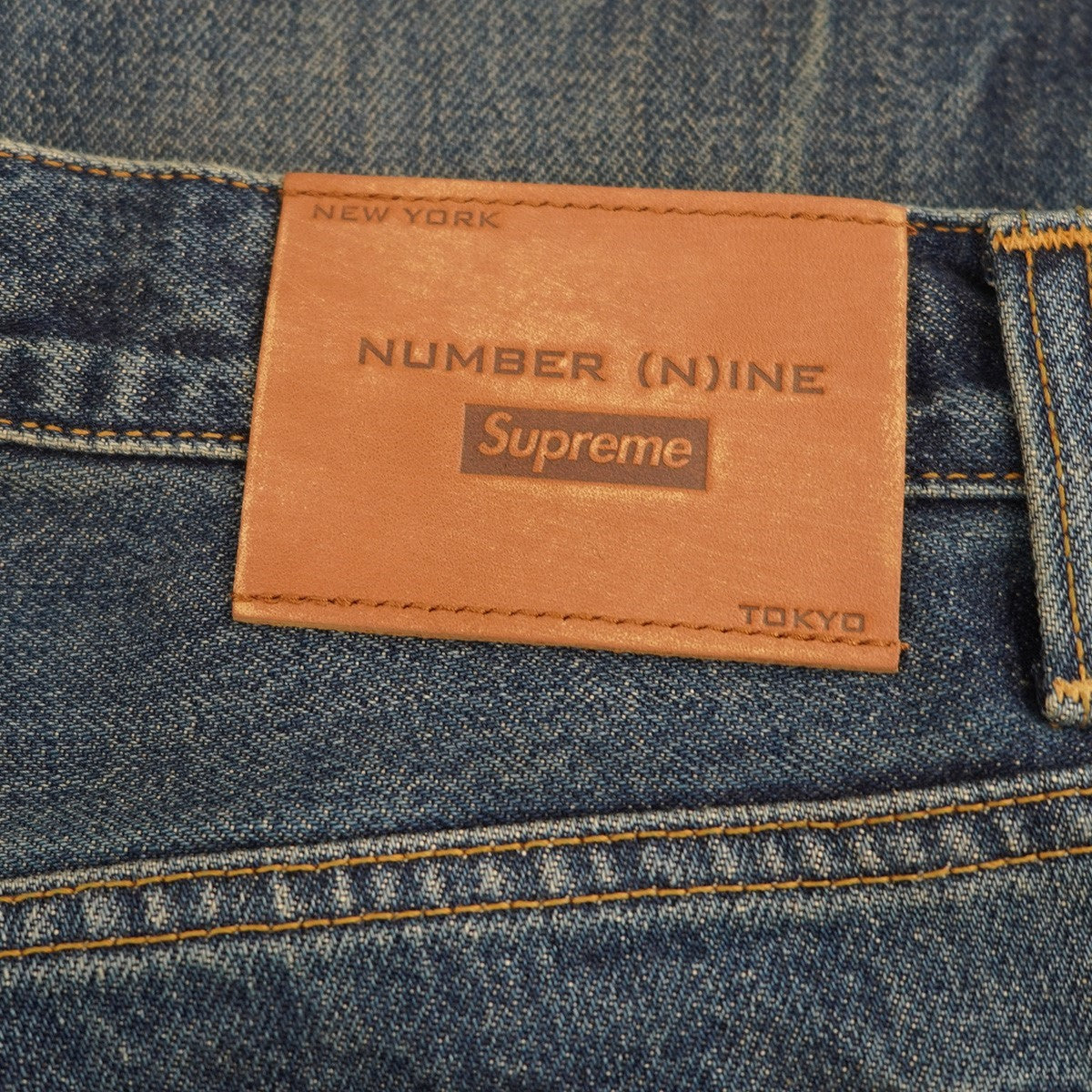 25AW Number (N)ine Patches Loose Fit Jean ヴィンテージ Vintageダメージウォッシュ 加工 ロゴ ワッペン ルーズフィット セルビッジ デニム