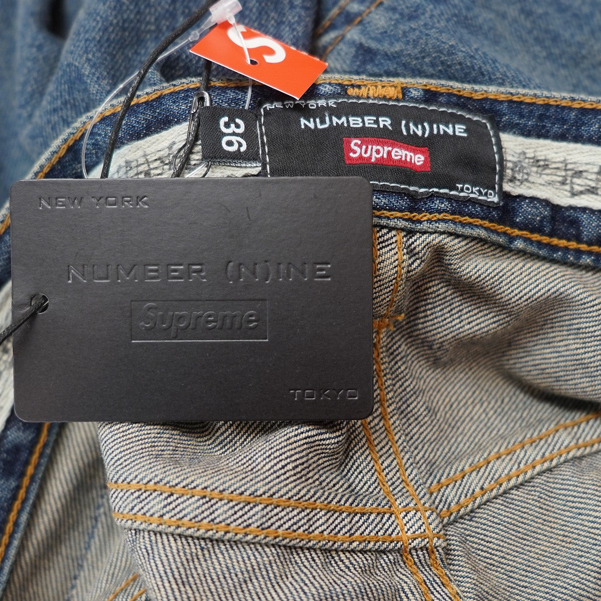 25AW Number (N)ine Patches Loose Fit Jean ヴィンテージ Vintageダメージウォッシュ 加工 ロゴ ワッペン ルーズフィット セルビッジ デニム