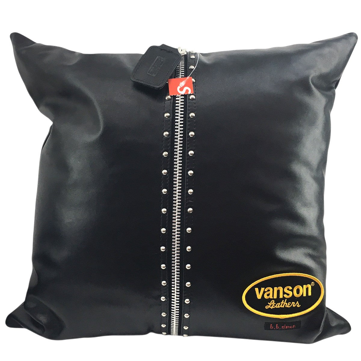25AW B．B． Simon Vanson Leathers Pillowトリプルコラボ ロゴ スタッズ レザー ピロー クッション