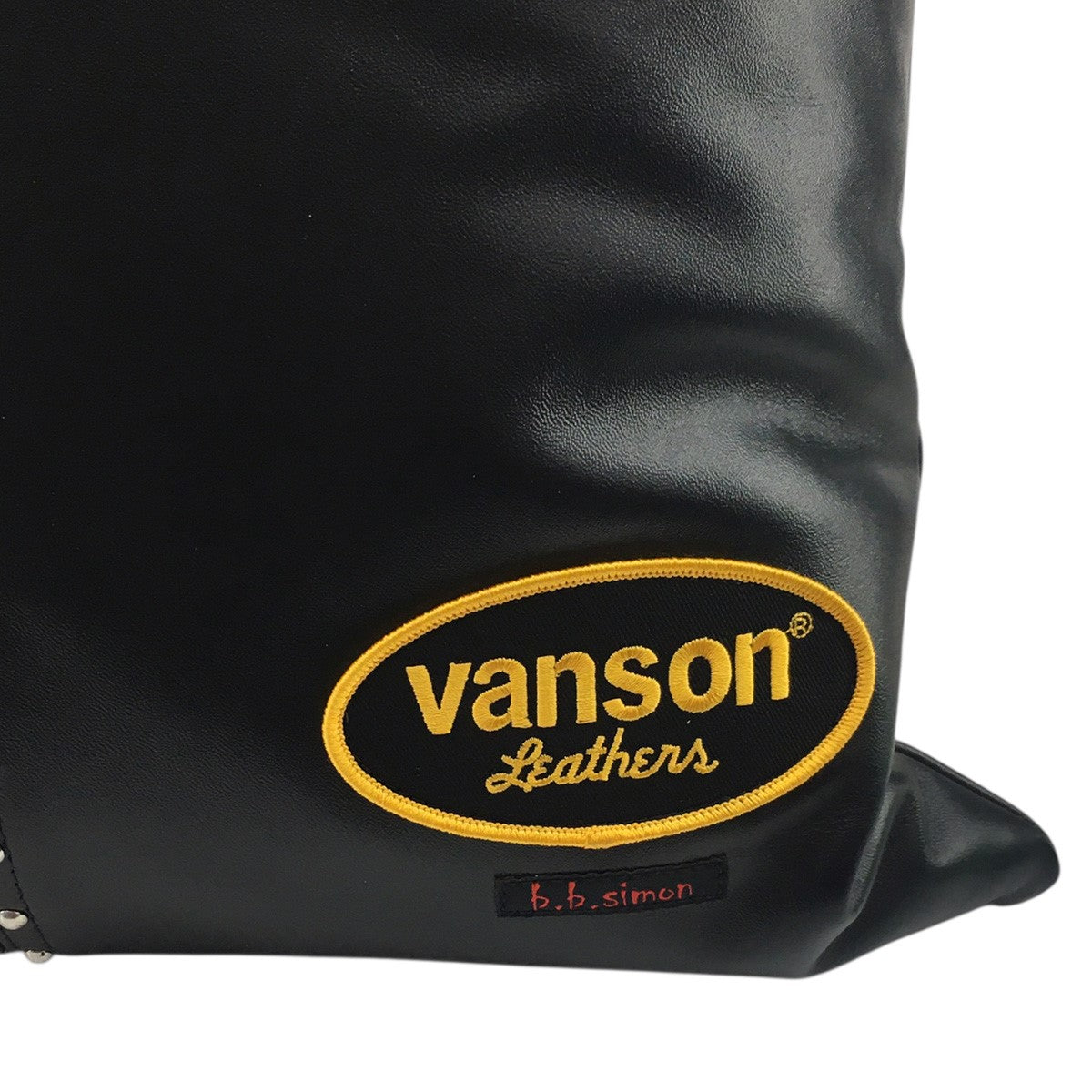 25AW B．B． Simon Vanson Leathers Pillowトリプルコラボ ロゴ スタッズ レザー ピロー クッション