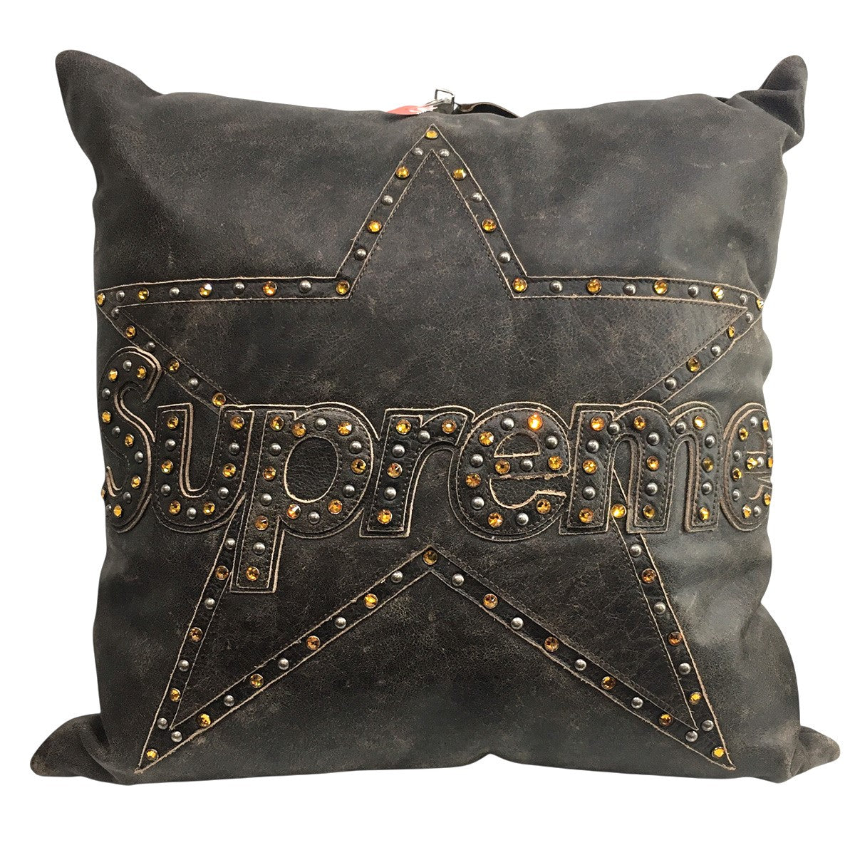 25AW B．B． Simon Vanson Leathers Pillow加工 トリプルコラボ ロゴ スタッズ レザー ピロー クッション