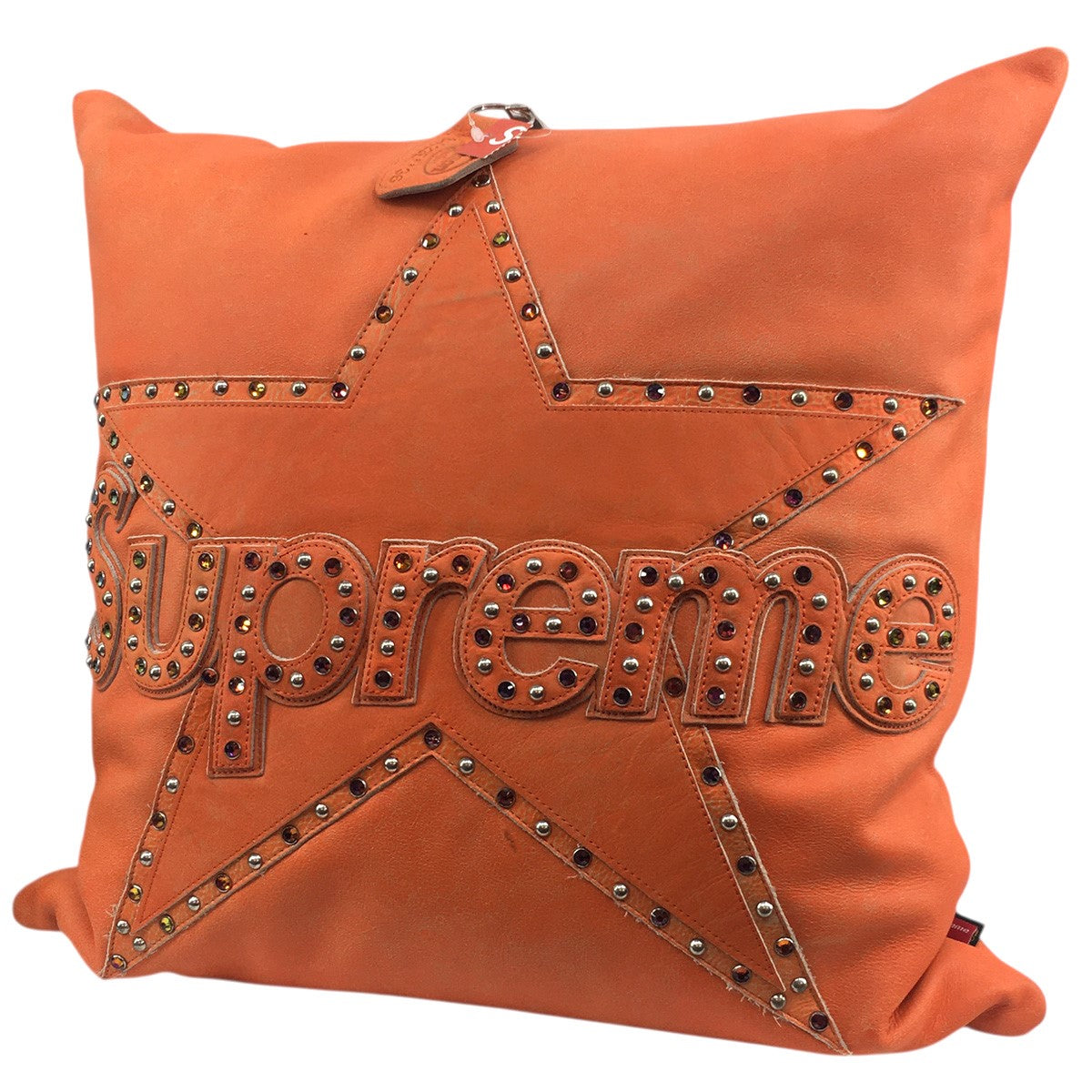 25AW B．B． Simon Vanson Leathers Pillow加工 トリプルコラボ ロゴ スタッズ レザー ピロー クッション