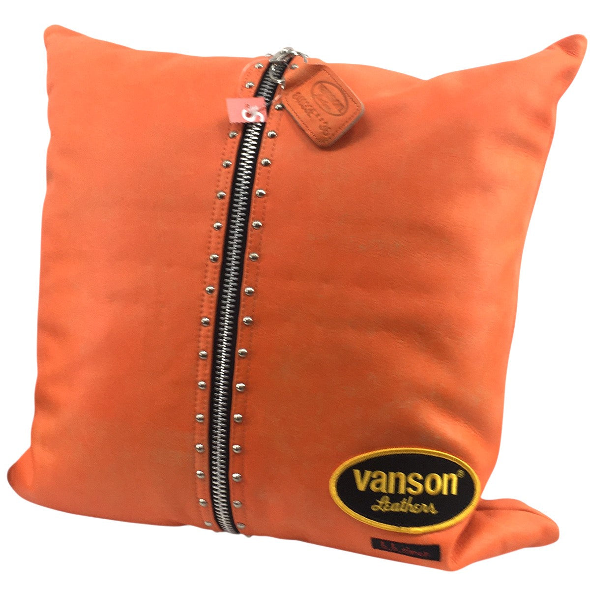 25AW B．B． Simon Vanson Leathers Pillow加工 トリプルコラボ ロゴ スタッズ レザー ピロー クッション