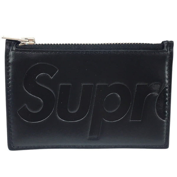 シュプリーム　カードケース Supreme(シュプリーム) 25AW Leather Zip Card Holder ロゴ ジップ