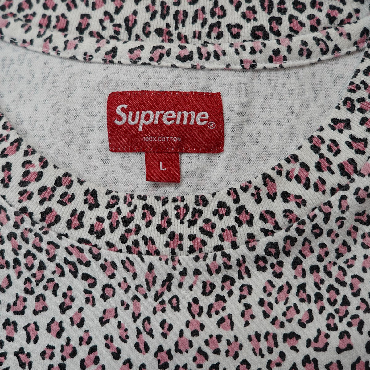 22SS Small Box Tee Pink Leopardヒョウ柄 総柄 スモール ボックス ロゴ 半袖 Tシャツ
