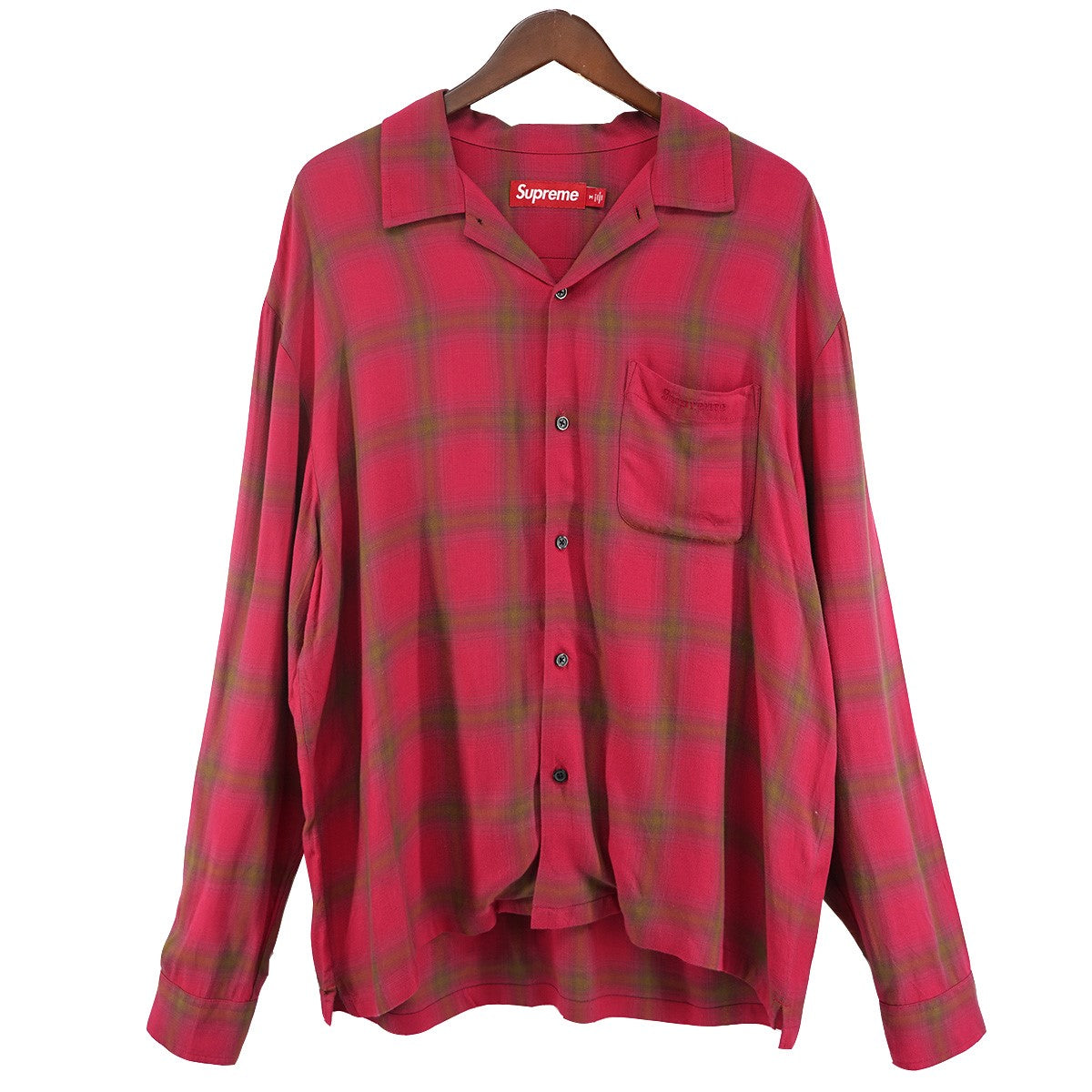 26SS Shadow Plaid Rayon Shirtシャドー チェック プレイド レーヨン オープンカラー 開襟 シャツ