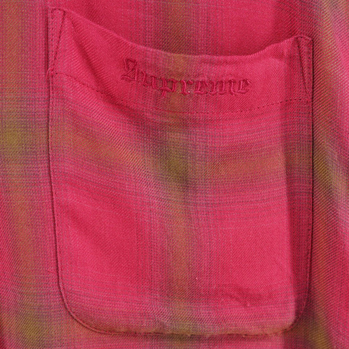 26SS Shadow Plaid Rayon Shirtシャドー チェック プレイド レーヨン オープンカラー 開襟 シャツ