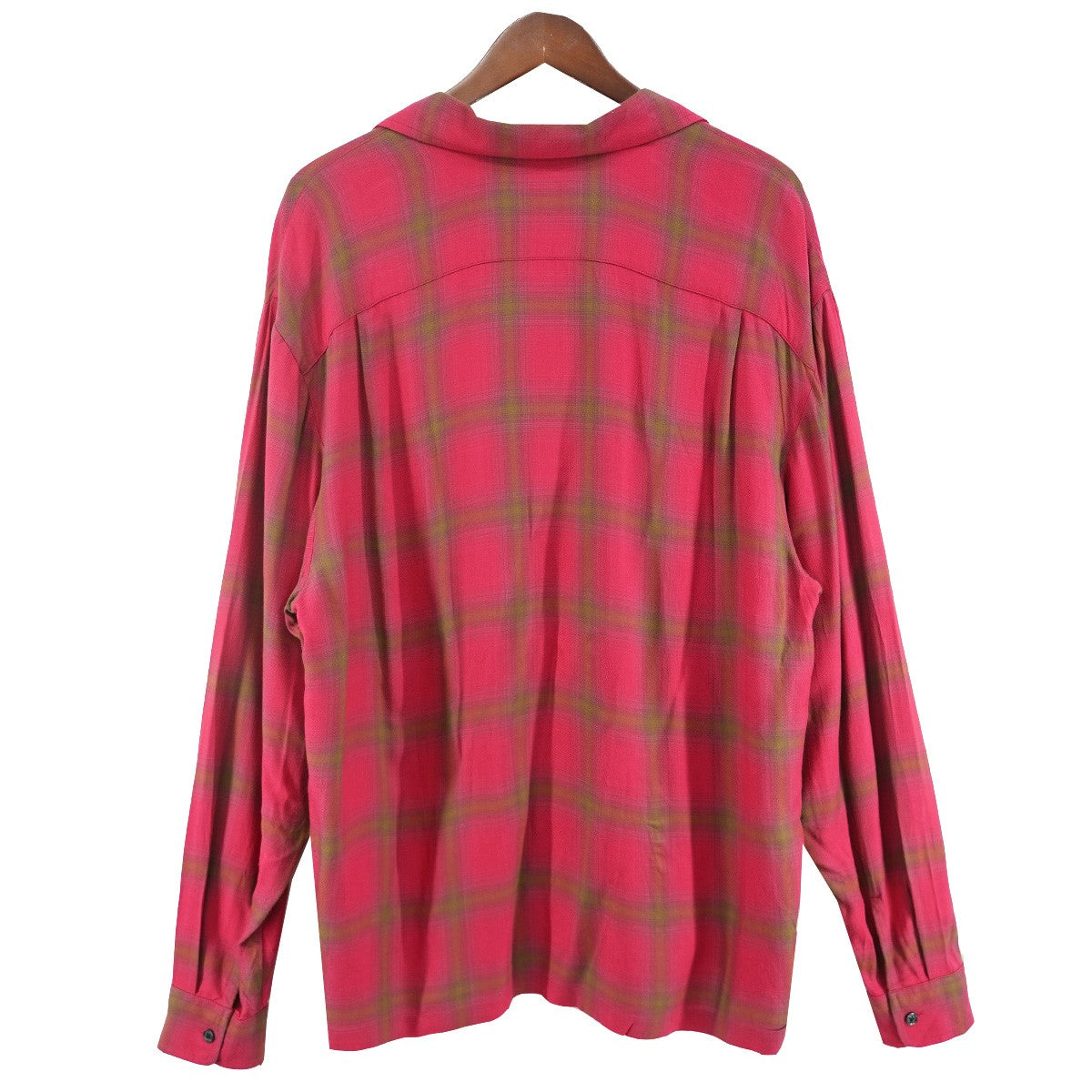 26SS Shadow Plaid Rayon Shirtシャドー チェック プレイド レーヨン オープンカラー 開襟 シャツ