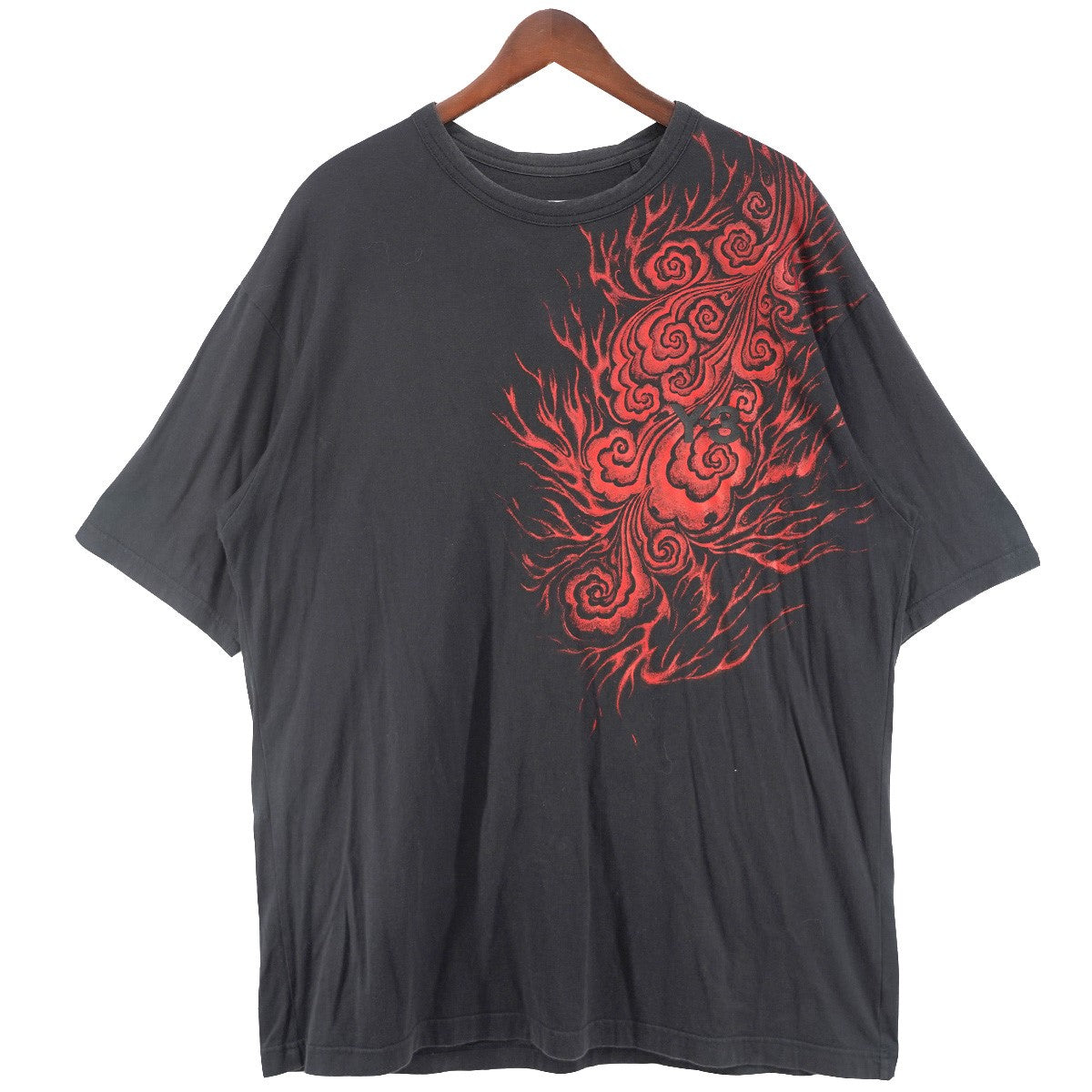 24AW JFA CW SS TEE コラボ 日本サッカー協会 FIRE 炎 フレイム グラフィック ロゴプリント ライセンスタグ ドロップショルダー オーバーサイズ Tシャツ