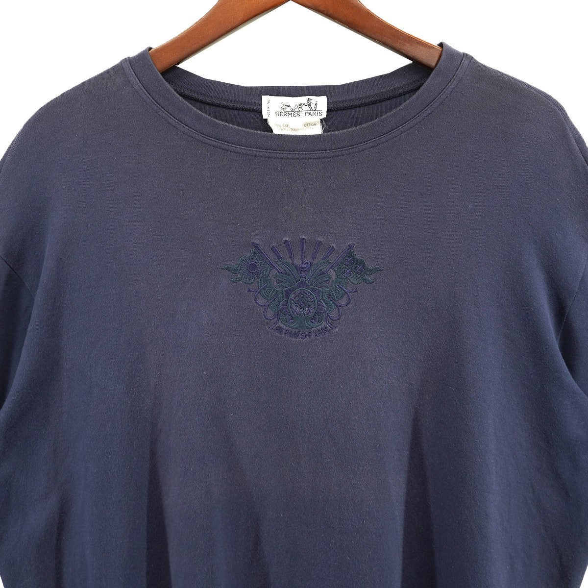 90s〜00s Vintage ヴィンテージ クレスト エンブレム 刺繍 短丈Tシャツ