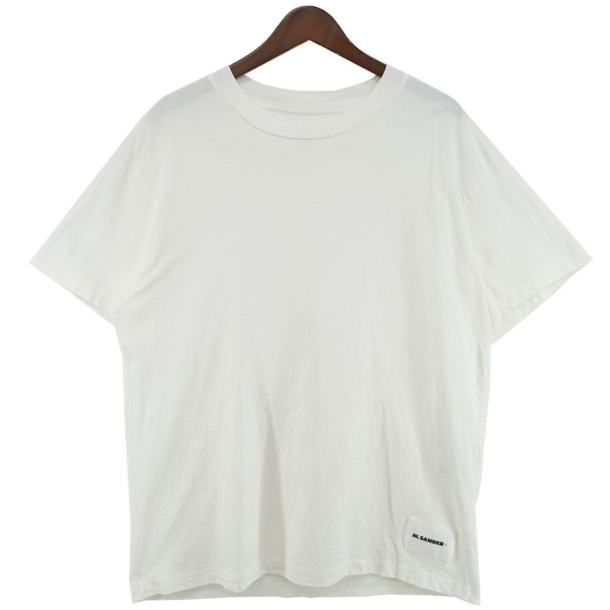 20AW オーガニックコットン バインダー クルーネックロゴラベル ドロップショルダー 半袖 Tシャツ