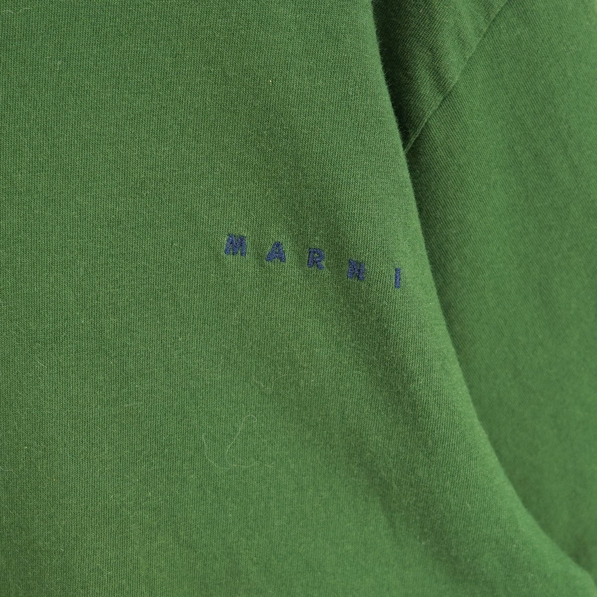 22SS オーガニックコットン クルーネック ロゴ刺繍ドロップ ショルダー 半袖 Tシャツ