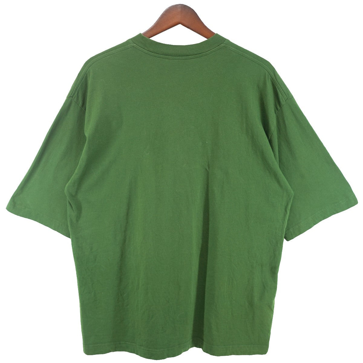 22SS オーガニックコットン クルーネック ロゴ刺繍ドロップ ショルダー 半袖 Tシャツ