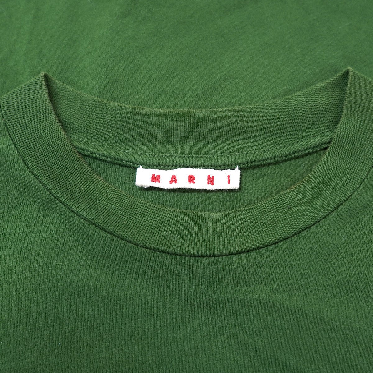 22SS オーガニックコットン クルーネック ロゴ刺繍ドロップ ショルダー 半袖 Tシャツ