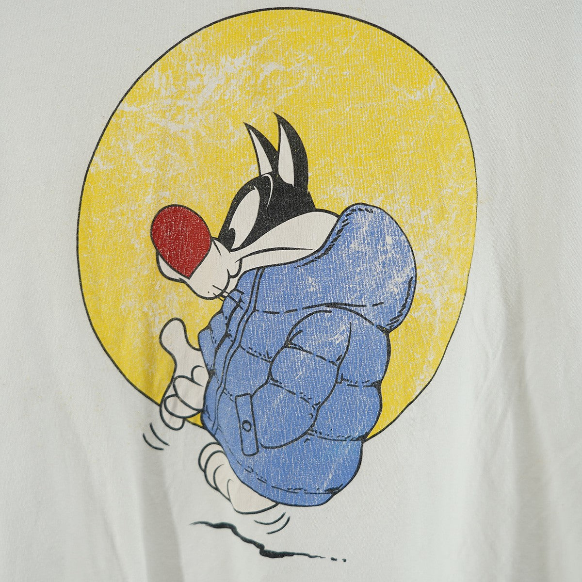 20AW × J．W．ANDERSON Sylvester Print T-Shirt ／ T-SHIRT GIROCOLLO コラボヴィンテージ加工 シルベスター  半袖 Tシャツ